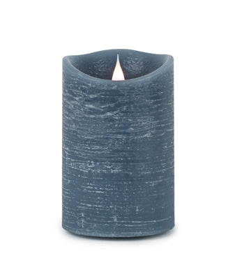 Blue LED Flameless Candle- 3.5" X 5.5"