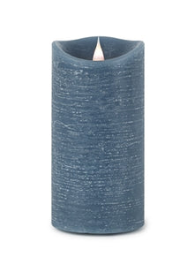 Blue LED Flameless Candle- 3.5" X 7.75"