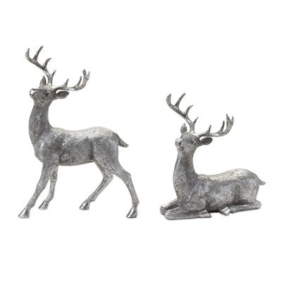 Resin Silver Deer Set