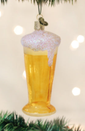 Glass of Beer Ornament - Old World Ornament