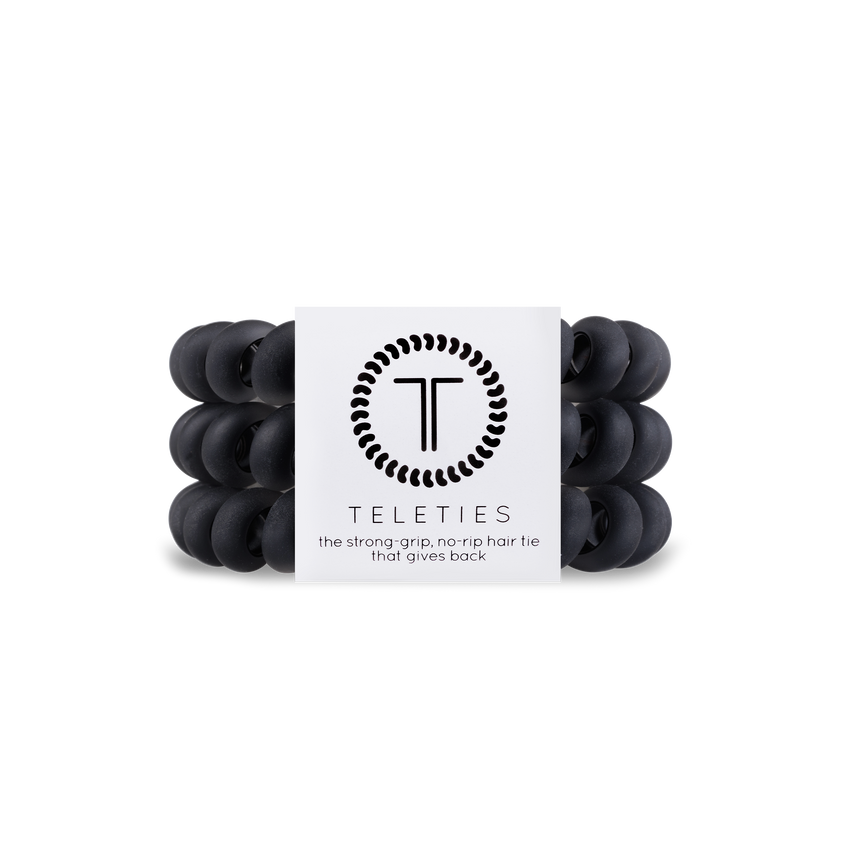 Matte Black Hair Ties (2 Sizes)