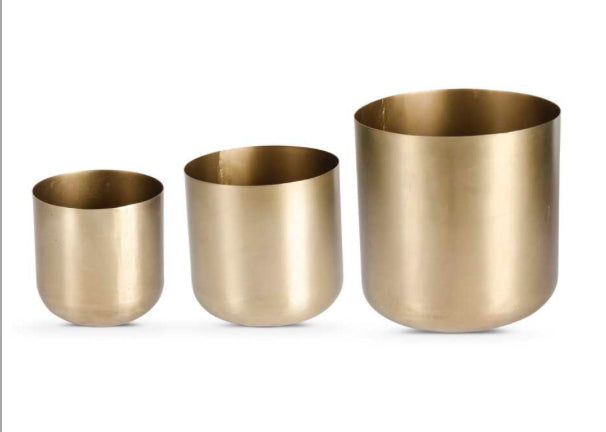 Brushed Gold Pot (3 Sizes)