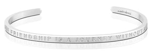 A True Friendship Is A Journey Without An End, No Ink- MantraBand- Silver