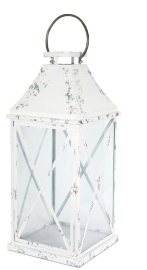 White Metal Lantern (2 Sizes)