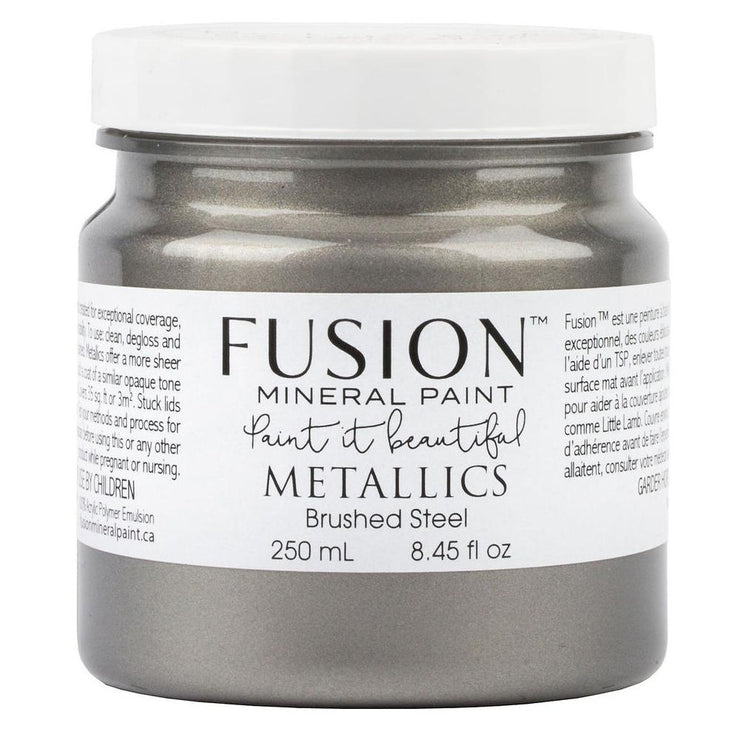 Metallic Brushed Steel - Fusion Mineral Paint - 250mL
