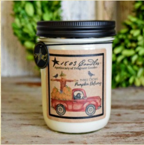 1803 Candles - 14oz Jar - Three Crows Pumpkin Delivery