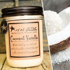 1803 Candles- 14oz Jar - Coconut Vanilla