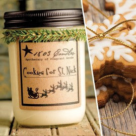 1803 Candles- 14oz Jar - Cookies for St Nick