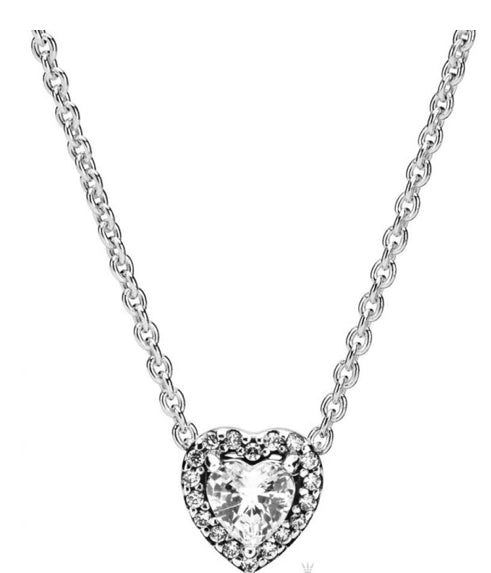 Elevated Heart Necklace - Pandora - 398425C01-45