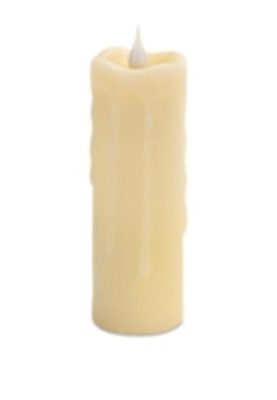 Ivory Dripping Wax LED Flameless Candle- 1.75"x6"