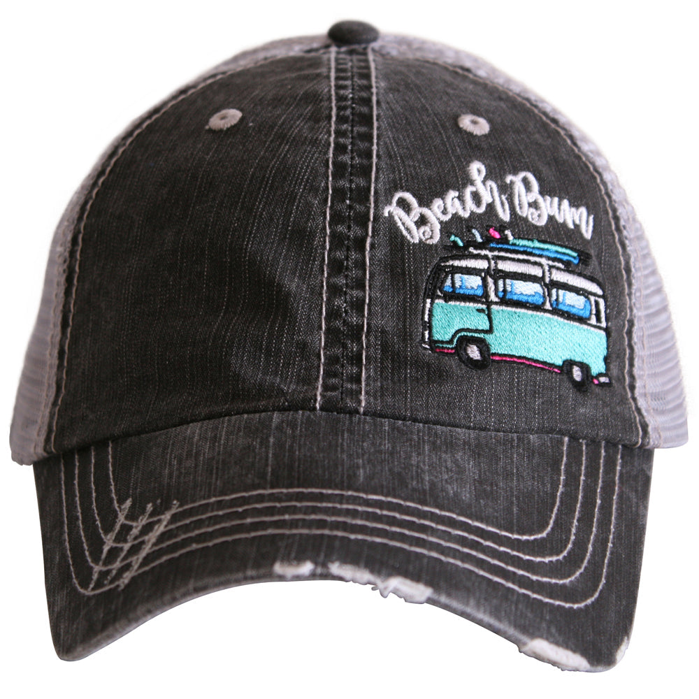Beach Bum RV Camper (Side Patch) Trucker Hat - Gray