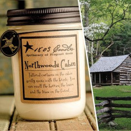 1803 Candles- 14oz Jar - Northwoods Cabin