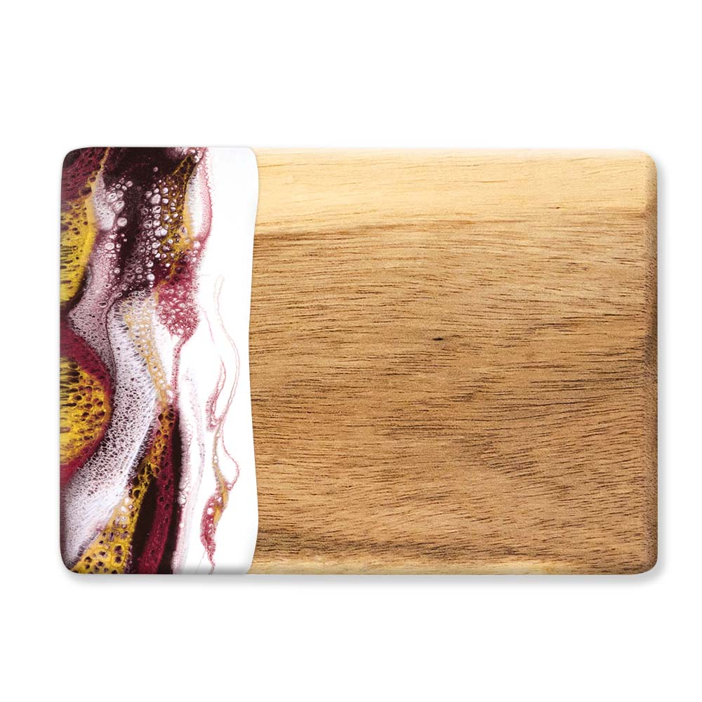 Breadboard 11"x8" Acacia Resin Board- Merlot