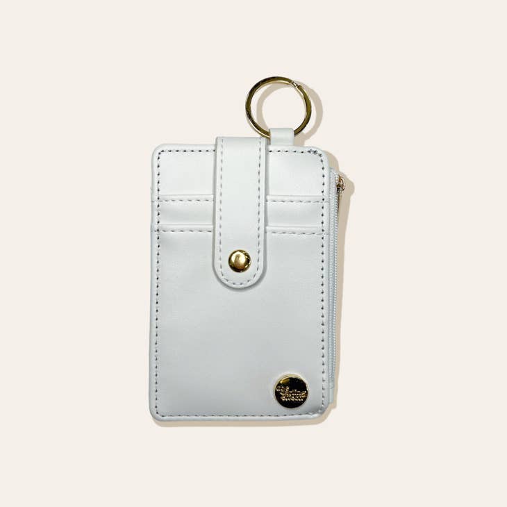Keychain Card Wallet - White
