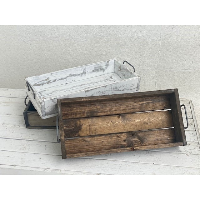 Medium Wood Tray - 22.25" x 10.25" x 4" (5 Colors)