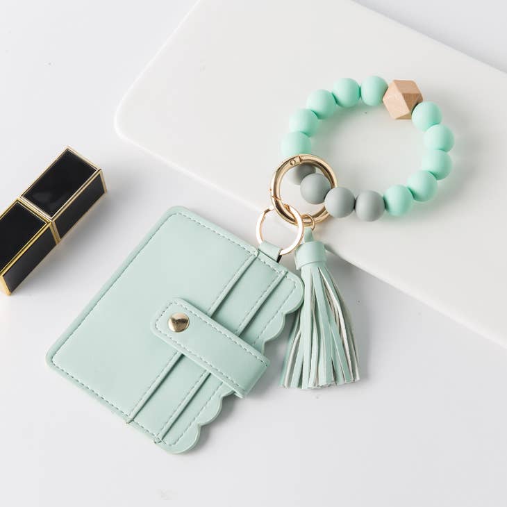 Beaded Tassel Keychain with Wallet