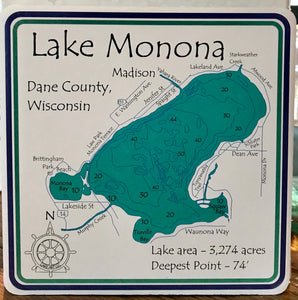 Lake Monona Coasters (Set of 4)