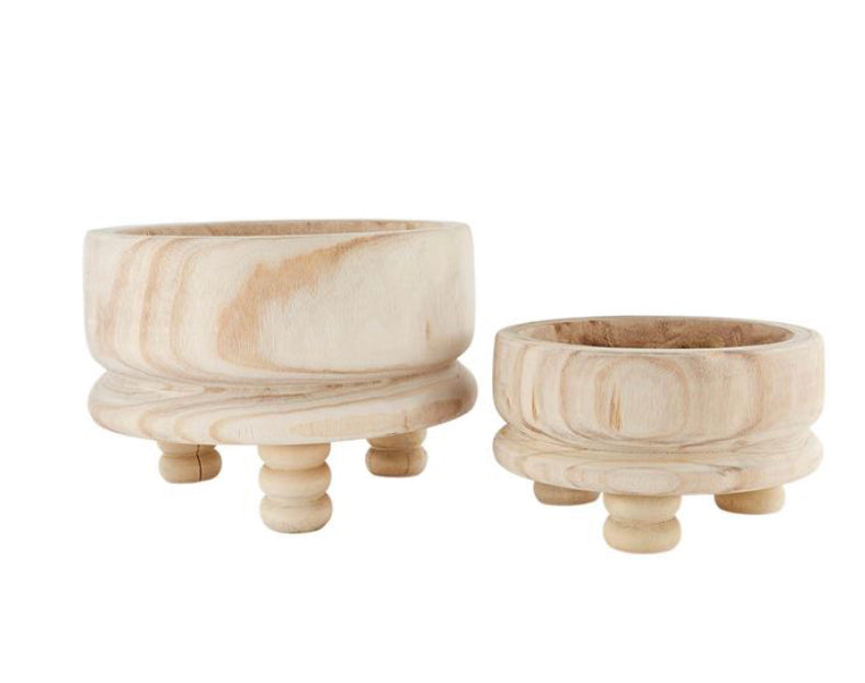 Paulownia Footed Bowl (2 Sizes)