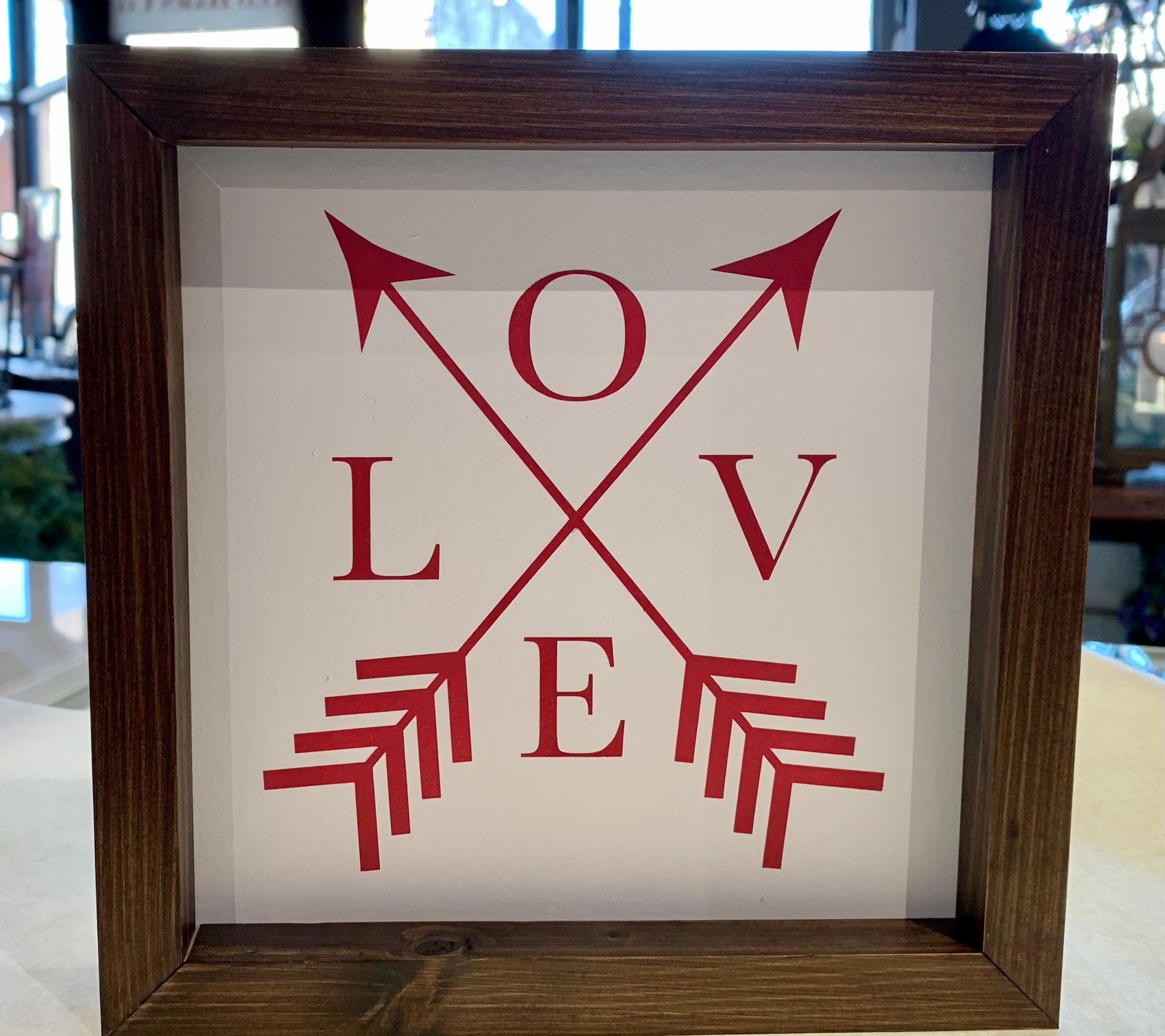 Love You More-Framed Sign- 8”x8”