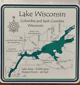 Lake Wisconsin Coasters (Set of 4)