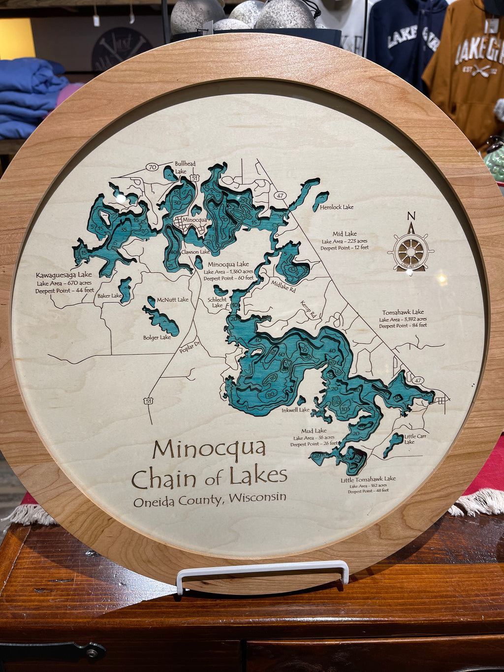 Minocqua Chain of Lakes - Lazy Susan - Bathymetry