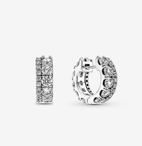 Double Band Pavé Hoop Earrings - Pandora - 290058C01