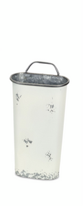White Metal Wall Bucket- 2 sizes