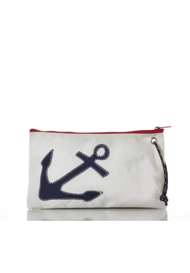 Large Navy Anchor Wristlet- Handcrafted from Reclaimed Sails