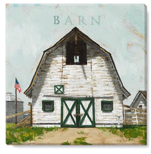 White Barn Giclee Wall Art- 20”x20”