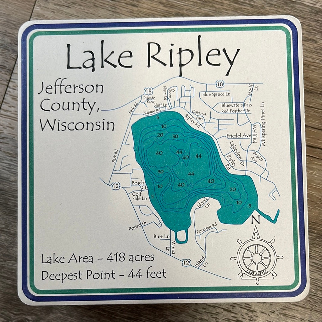 Lake Ripley Lake Coasters (Set of 4)