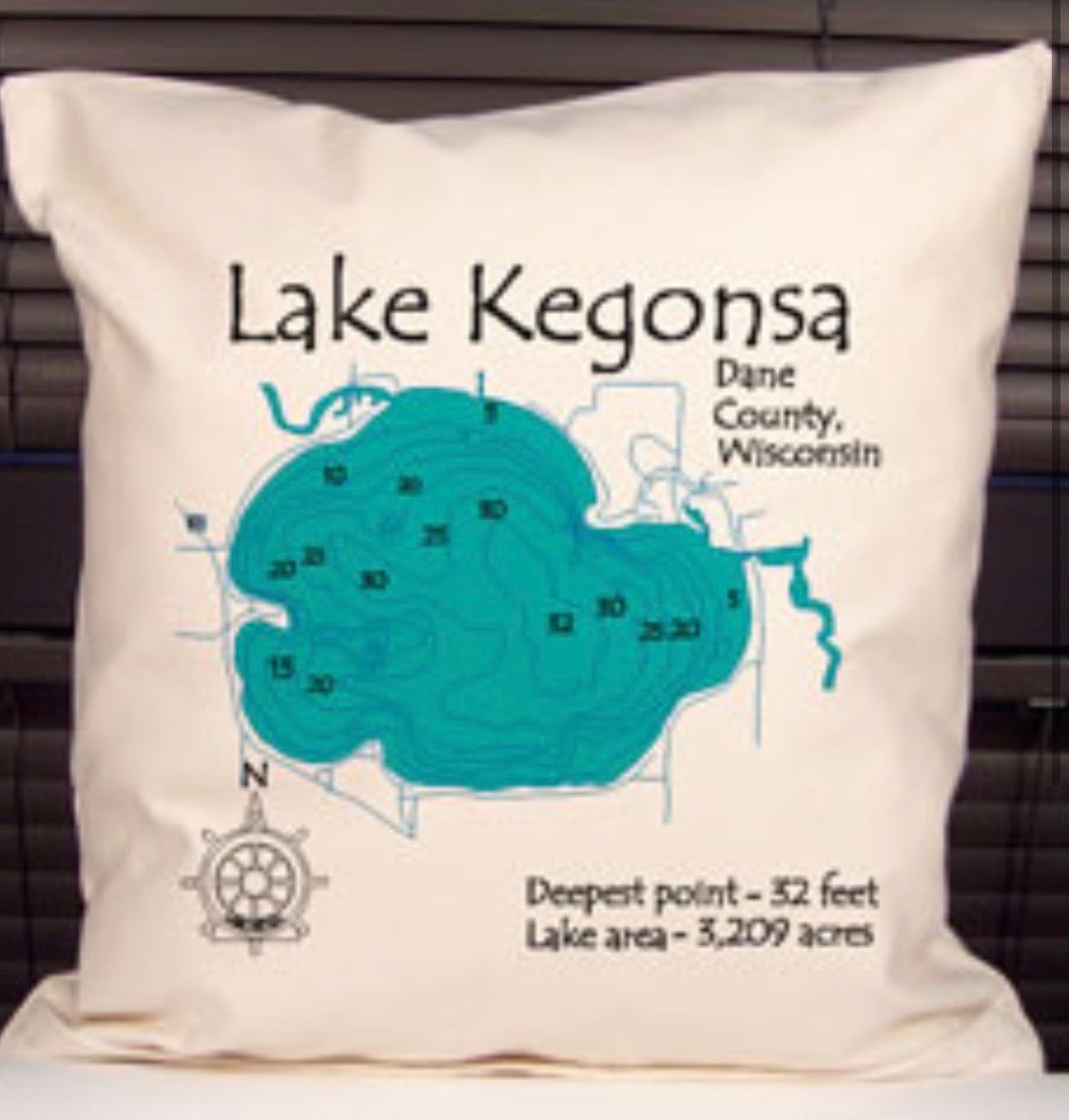 Lake Kegonsa Decorative Pillow