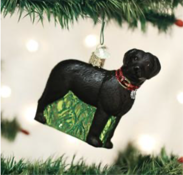 Standing Black Lab Ornament - Old World Christmas