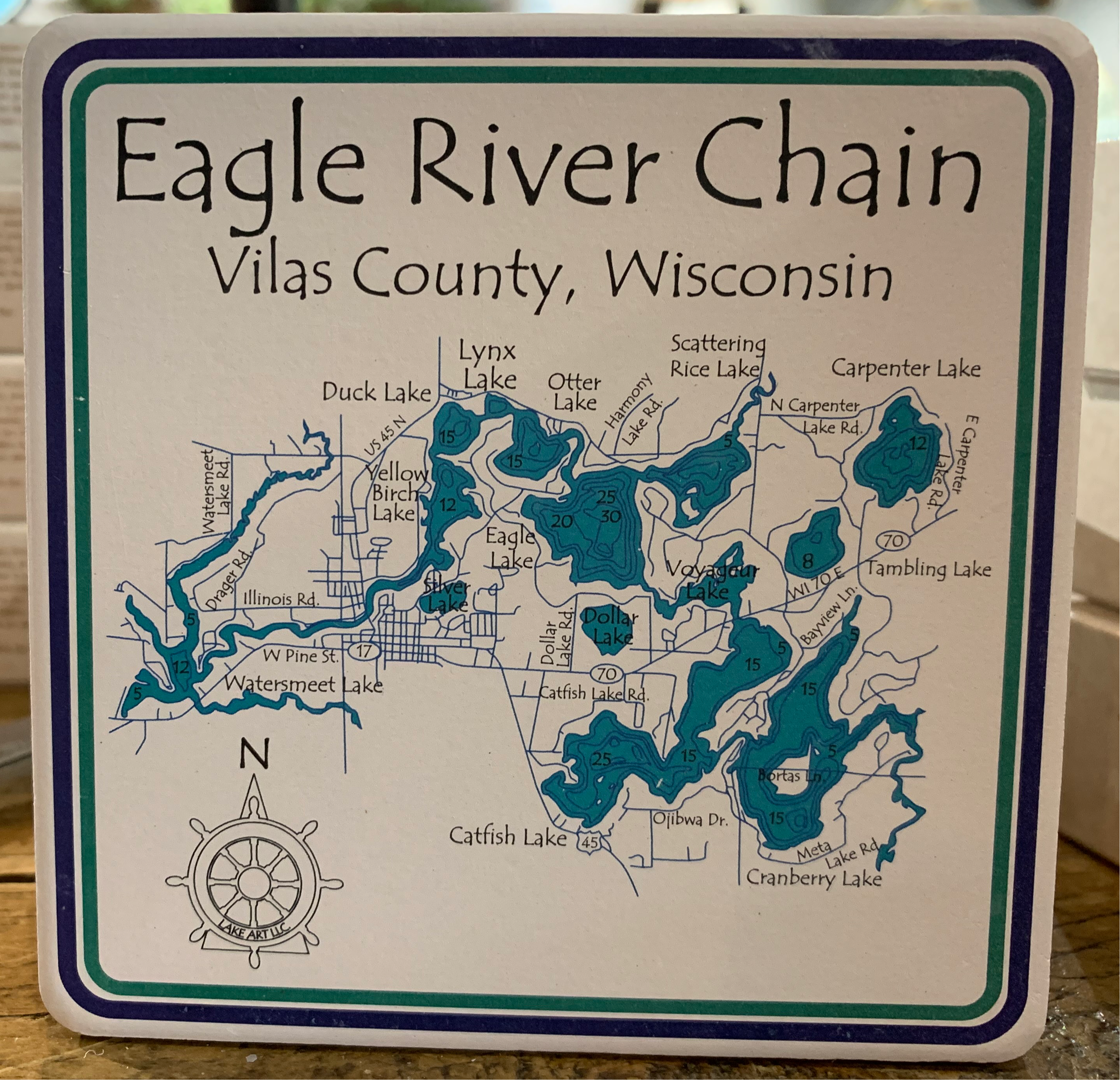 Eagle River Chain Coasters (Set of 4)