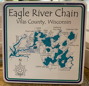 Eagle River Chain Coasters (Set of 4)