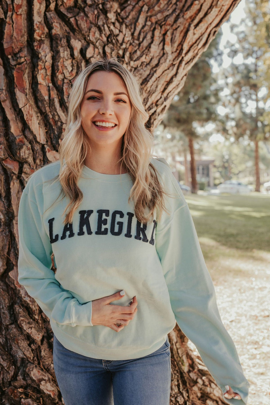 Lakegirl - Fleece Lakegirl Crew Sweatshirt - Mint