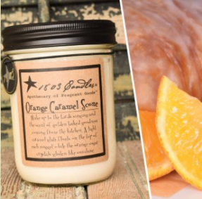 1803 Candles- 14oz Jar - Orange Caramel Scone