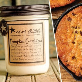 1803 Candles- 14oz Jar - Pumpkin Cornbread