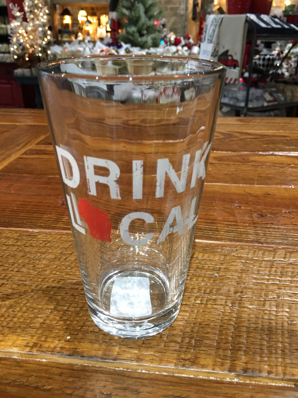 Wisconsin Drink Local Pint Glass